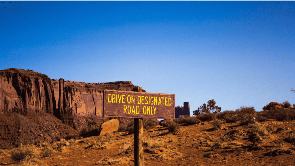 Sign in rural area