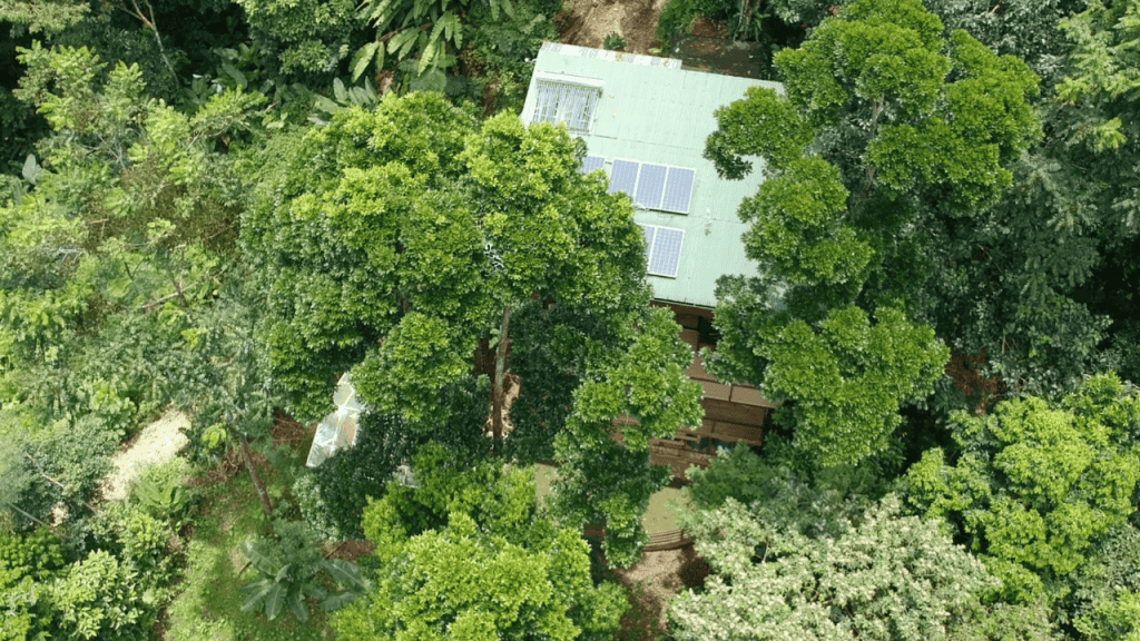 Solar panels on an off the grid home