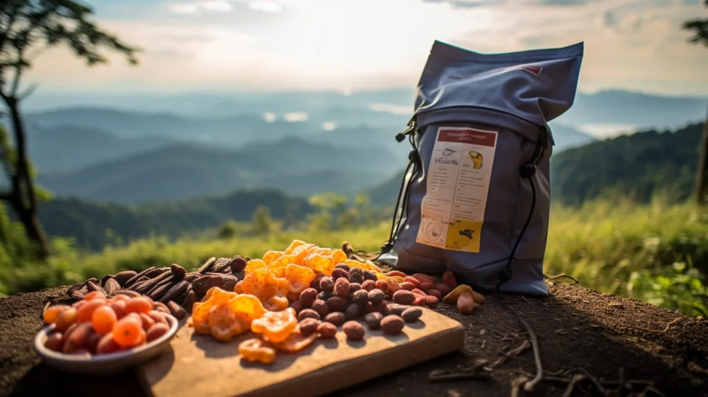 The nutritional value of non-perishable foods for a camping trip
