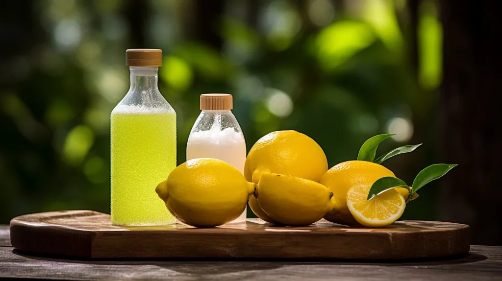 ingredients to make a homemade green cleaning solution