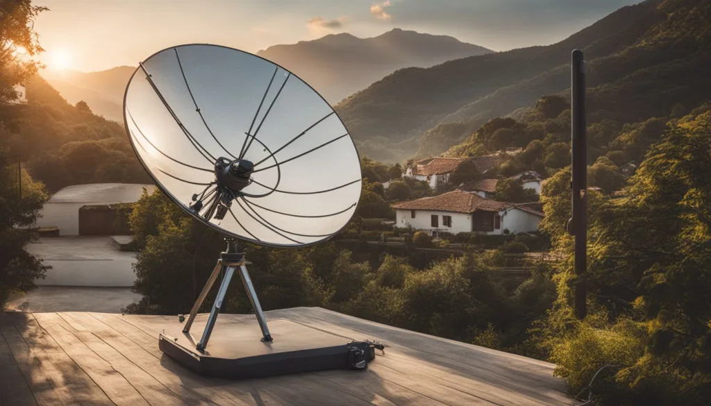 A satellite used to connect to the internet 