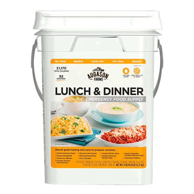 Lunch and Dinner Emergency Food Variety Pail