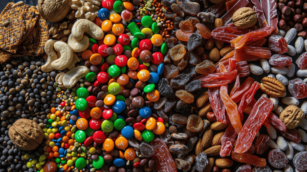 mixture of trail food