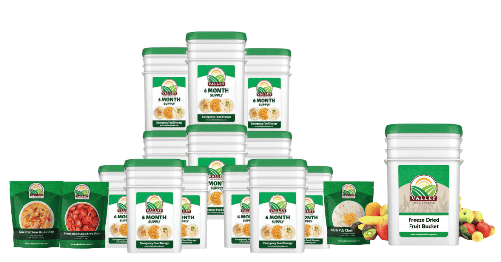 Collection of emergency food supplies