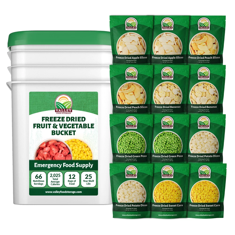 Freeze Dried Fruit & Vegetable Bucket
