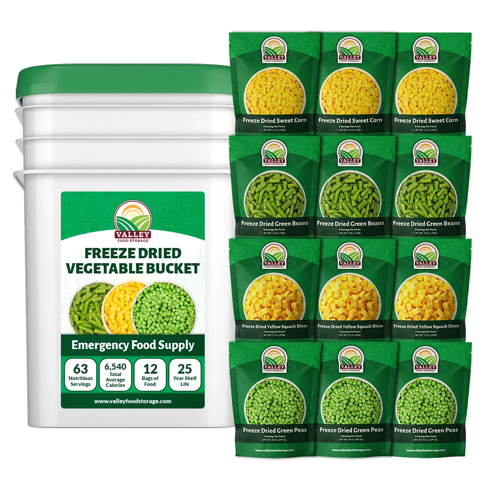 Freeze Dried Vegetables Bucket